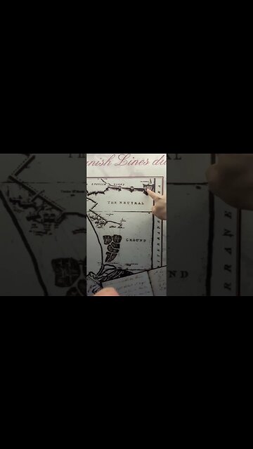 1786 Map Explanation of Spain/Gibraltar Neutral Zone (Location of Current Airport)