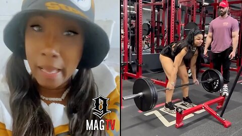 "Absolutely Not" Blueface Mom Karlissa On Preggo Chrisean Rock Lifting Weights! 🏋🏾‍♀️