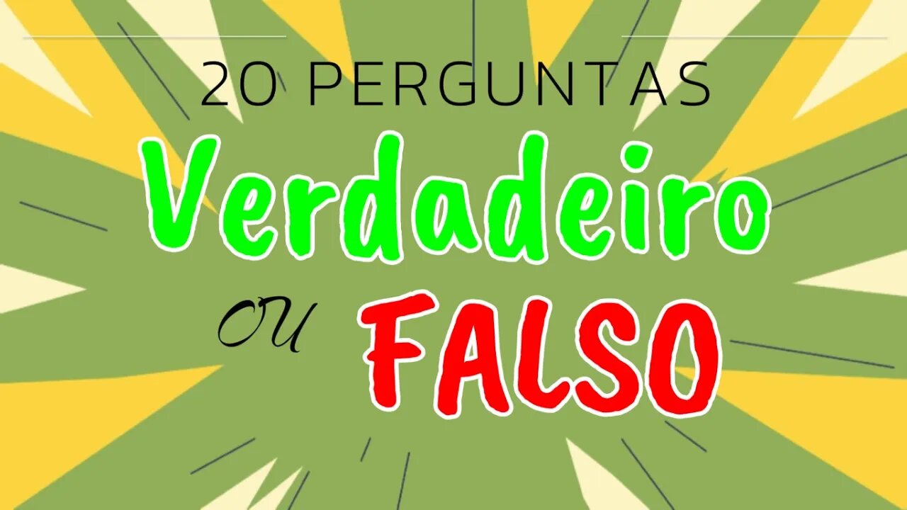 VERDADEIRO OU FALSO?- JOGO DA BÍBLIA - QUIZ