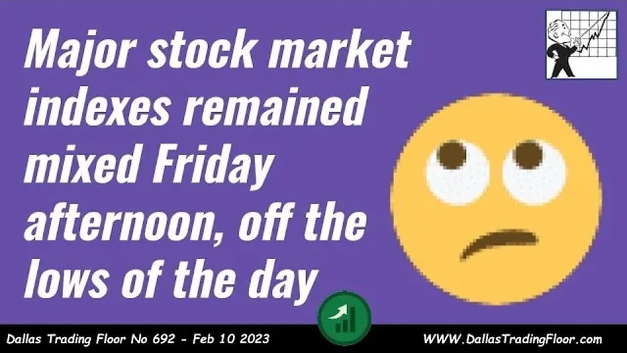 Major stock market indexes remained mixed Friday afternoon, off the lows of the day