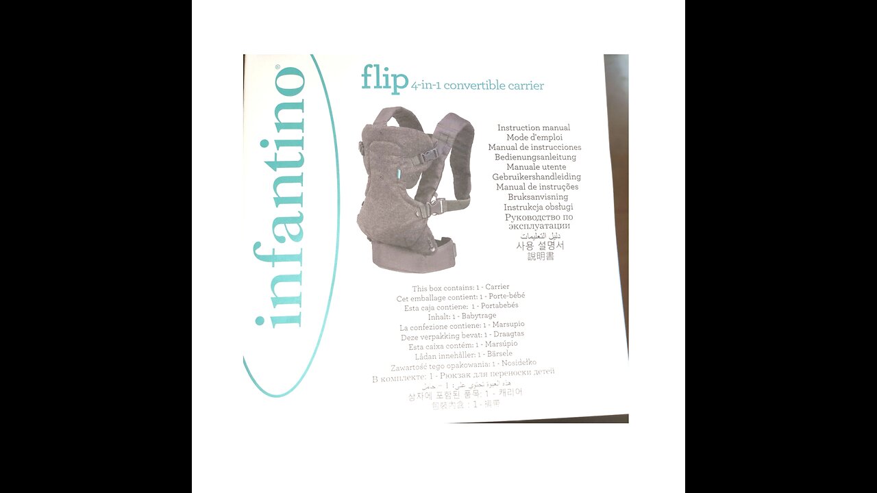 Infantino Flip Advanced 4-in-1 Grey Carrier - Ergonomic, convertible,