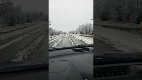 Ice stormagedon in TX. 100k SUV can only go 4 mph cause there was ice. #allhopelost #allgonnadie