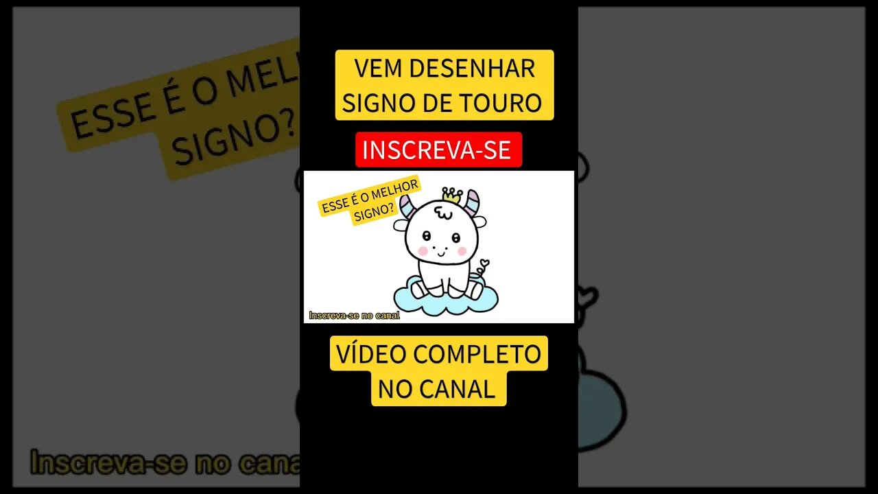 COMO DESENHAR SIGNO DE TOURO KAWAII FÁCIL #desenho #shorts #desenhofacil #signos #signotouro