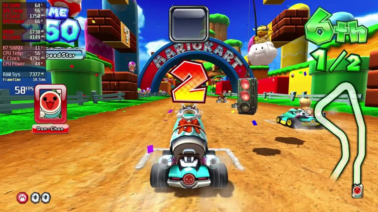 TeknoParrot | Mario Kart Arcade GP DX | 5800X | RX 6600 | 4K | 2023