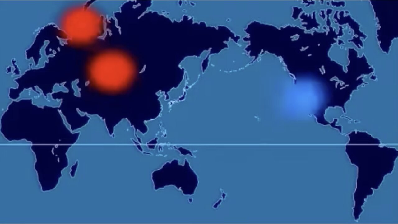 A Time Lapse Map of Every Nuclear Explosion Since 1945 - by Isao Hashimoto