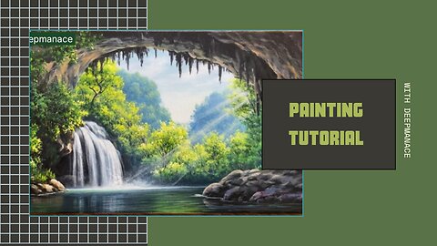 How to Paint landscape/Acrylic Painting/cave entrance landscape/art painting