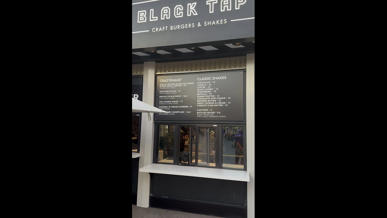 Black tap craft burgers and shakes in downtown Disney at Disneyland