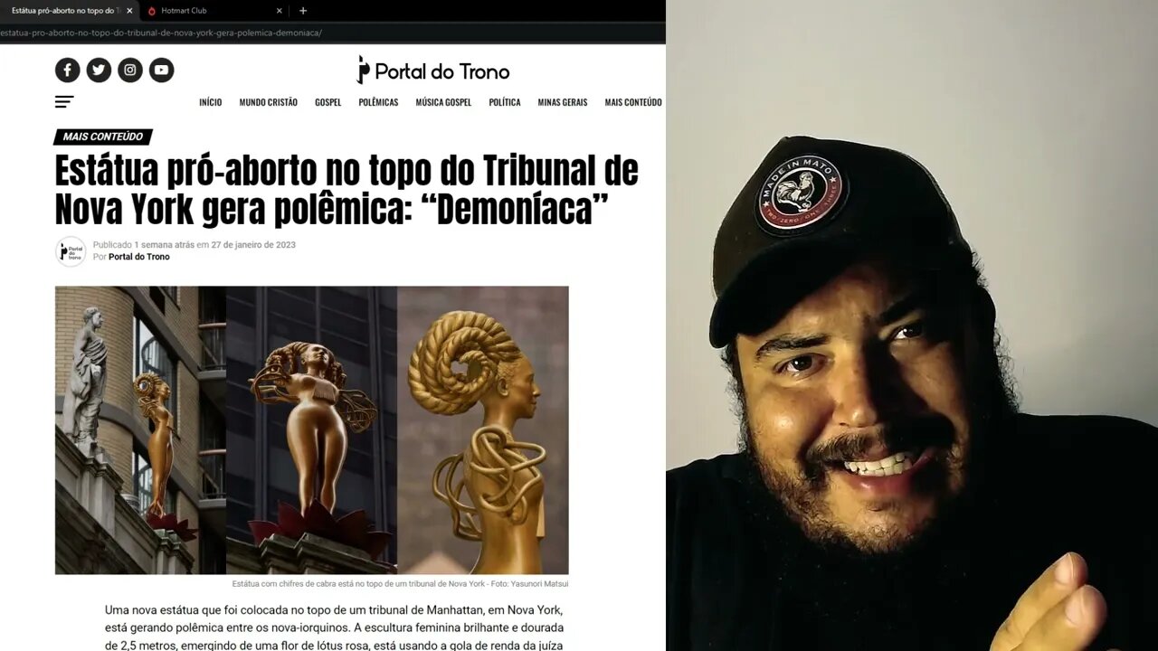 Estatua demoníaca é erguida no tribunal de Nova Iorque