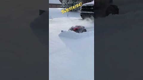 Traxxas x maxx snow plow!