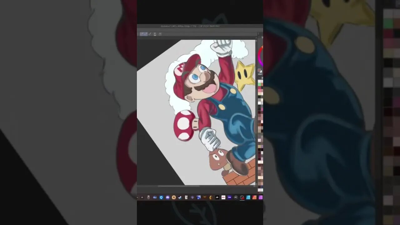 Just Never Stop - @Makini90 #wisewords #neverstopexploring #creative #livestream #painting #mario