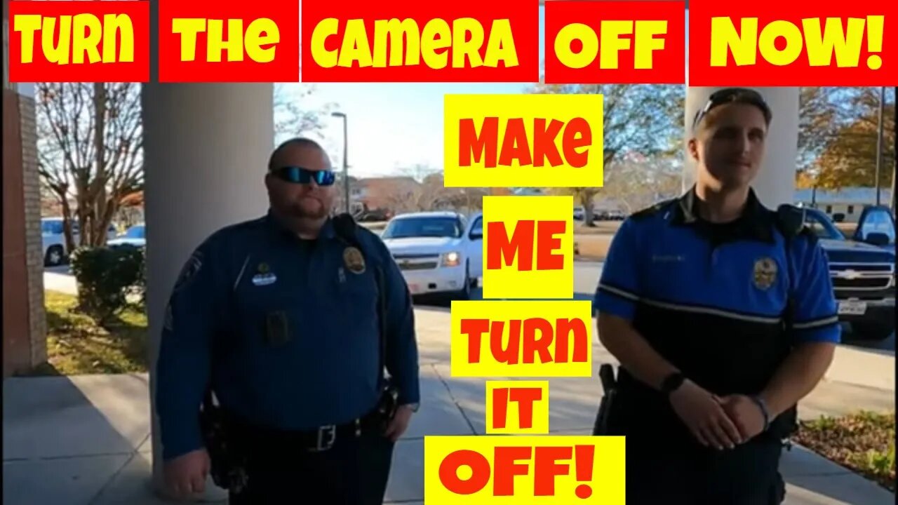 🔴🔵Turn the camera off NOW! Make me Turn it off! 1st amendment audit fail🔵🔴