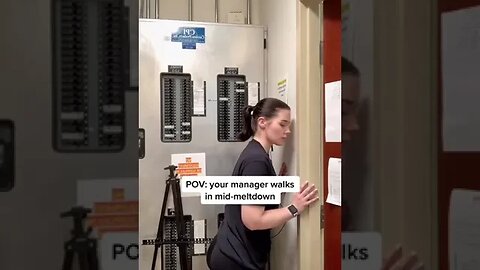 POV your manager walks in mid meltdown Video By tri sarah tops9 #Shorts