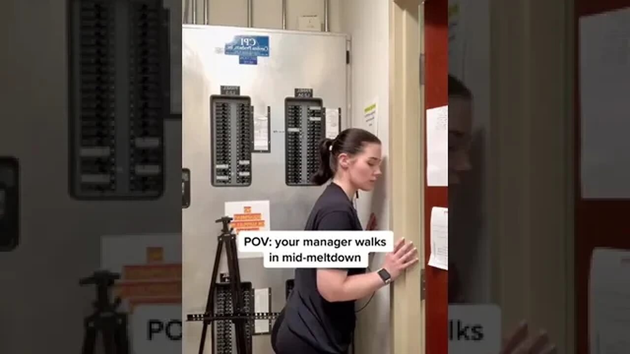 POV your manager walks in mid meltdown Video By tri sarah tops9 #Shorts