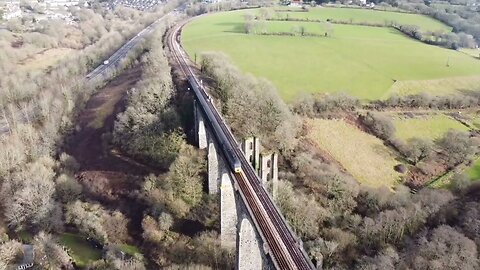 Train spotting from above UK #trainspotting #uk