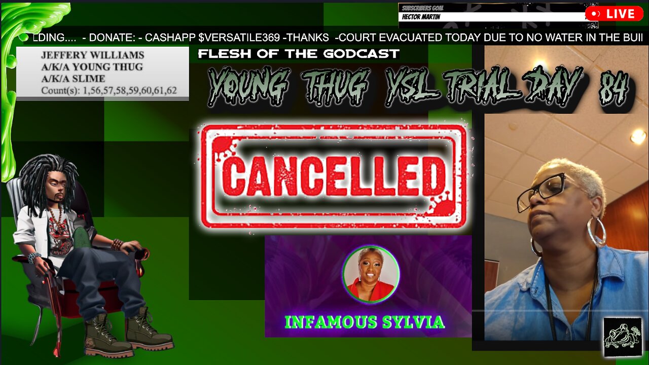 YOUNG THUG YSL TRIAL DAY 84 CANCELLED - FLESH OF THE GODZ