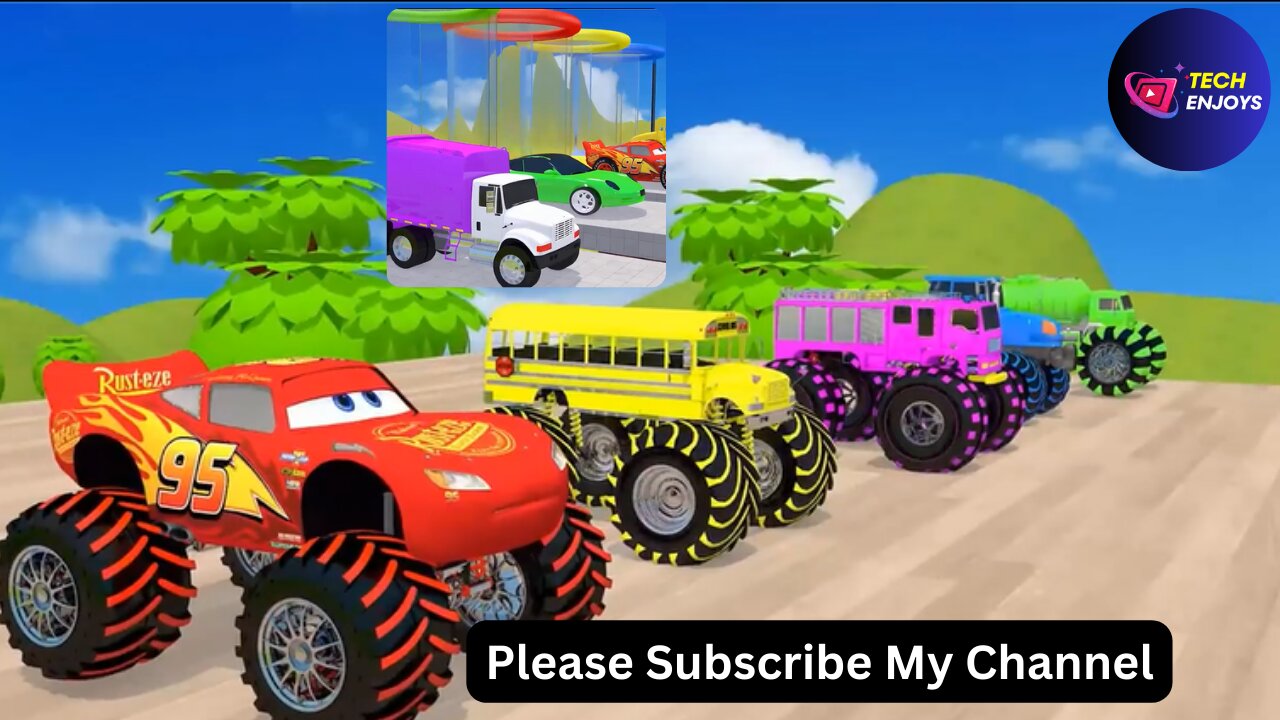 Cartoon Vehicles Funny | Hero Cars McQueen | Funny Cartoon Vehicle Challenge 2024