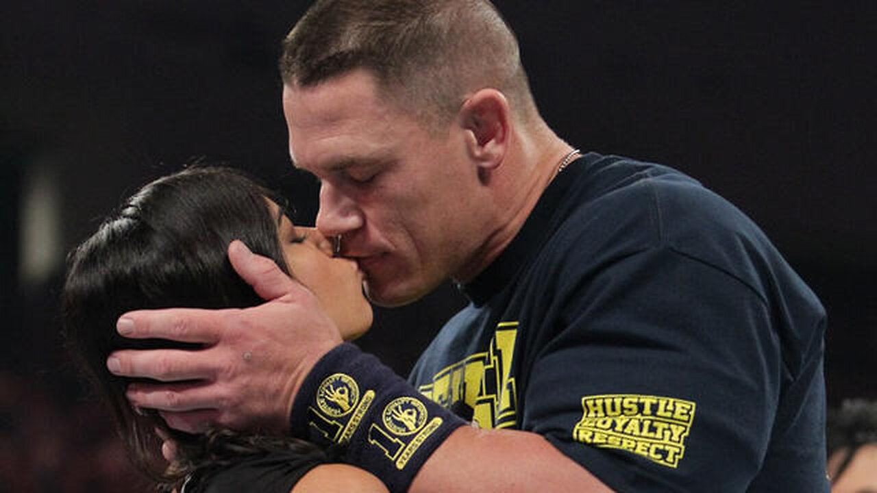 John Cena and AJ Lee kiss to the dismay of Vickie Guerrero: Raw, Nov. 19, 2012 @WWE