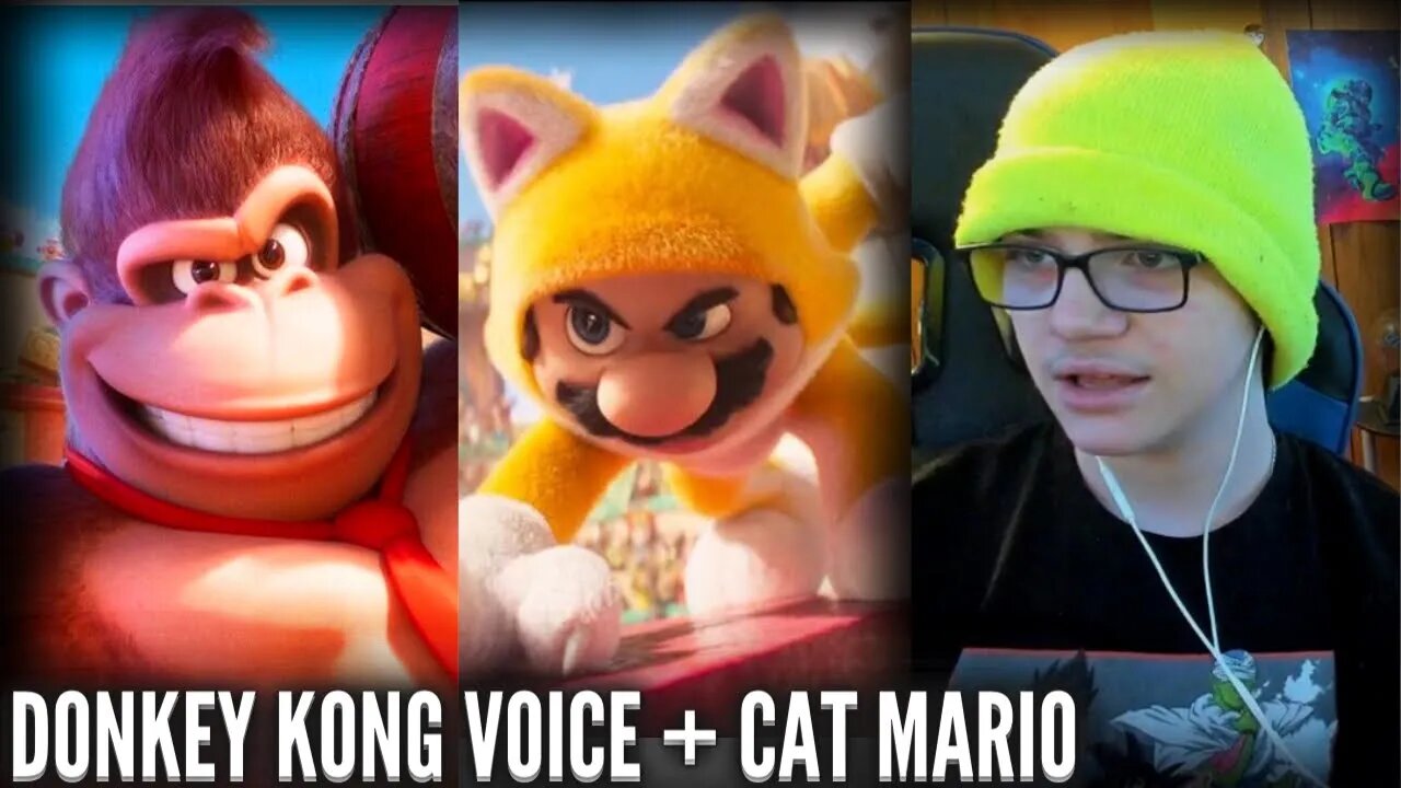 mario movie hype? - (LHD REACTS TO DONKEY KONG VOICE + CAT MARIO REVEAL)