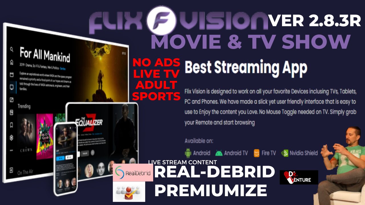 BEST STREAMING Movie, Series, Live TV, Anime, Adult APP - Flix Vision 2.8.3