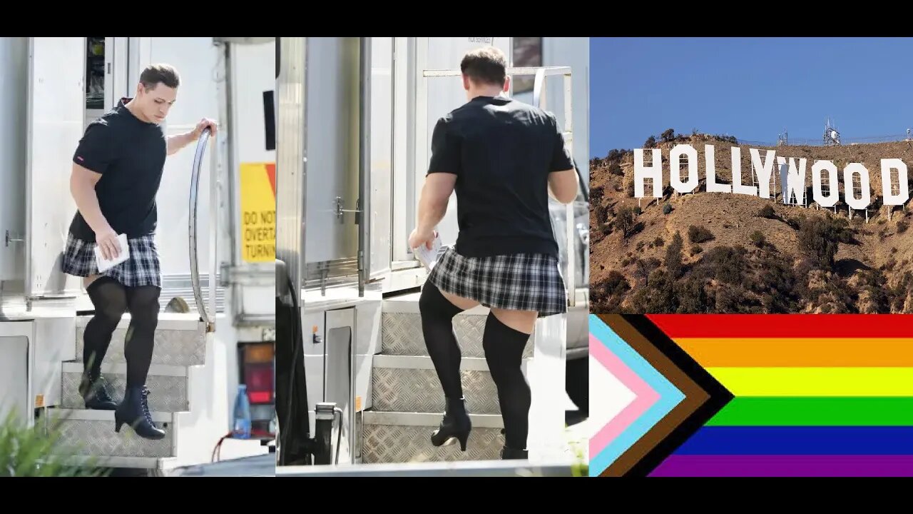 John Cena Wearing a Short Skirt, Thigh-Highs, Heels & Makeup for Hollywood = Signaling Gay