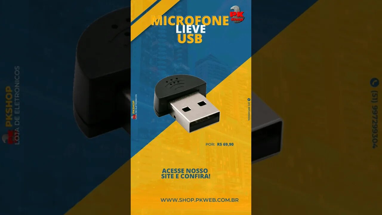 𝕸𝖎𝖓𝖎 𝖒𝖎𝖈𝖗𝖔𝖋𝖔𝖓𝖊 𝕷𝖎𝖊𝖛𝖊 Buscando por microfone usb? Confira em nossa #lojavirtual #shorts #shoppkweb