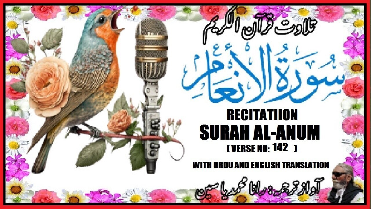 Recitation Surah Al Anum Verses No.142 تلاوت سورہ اَلْاَ نْعَام اردو انگریزی ترجمہ کے ساتھ آیت نمبر