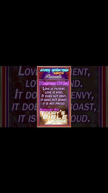 FEB 4, 2023 | STORM MINISTRIES | Daily Bible Verse | 1 Corinthians 13:4 (NIV) | #shorts