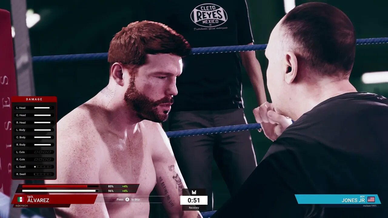 Undisputed Online Gameplay Saul "Canelo" Alvarez vs Roy Jones Jr. (My first Ranked Online Match)