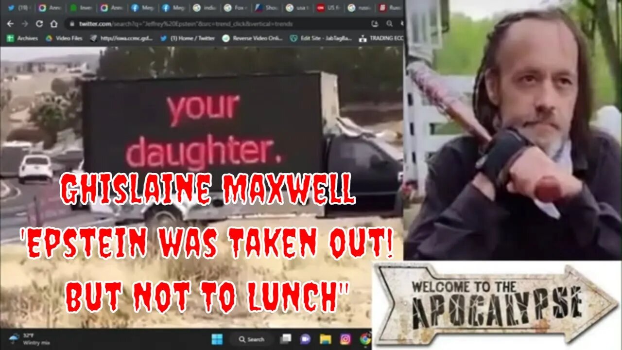 Ghislaine Maxwell Video surfaces - She says Epstein Was 'Taken Out! - But not to Lunch : 02/02.2023