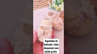 se inscreva e ative o 🔔 #moldegratis #sapatinhodebebe #enxovaldobebê #bebê #costuracriativa #costura