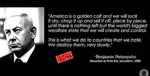 NETANYAHU HAS TOLD WHAT HIS TRUE FEELINGS FOR AMERICA IS, A GOLDEN CAFE THEY HATE & WILL DESTROY. ✡️