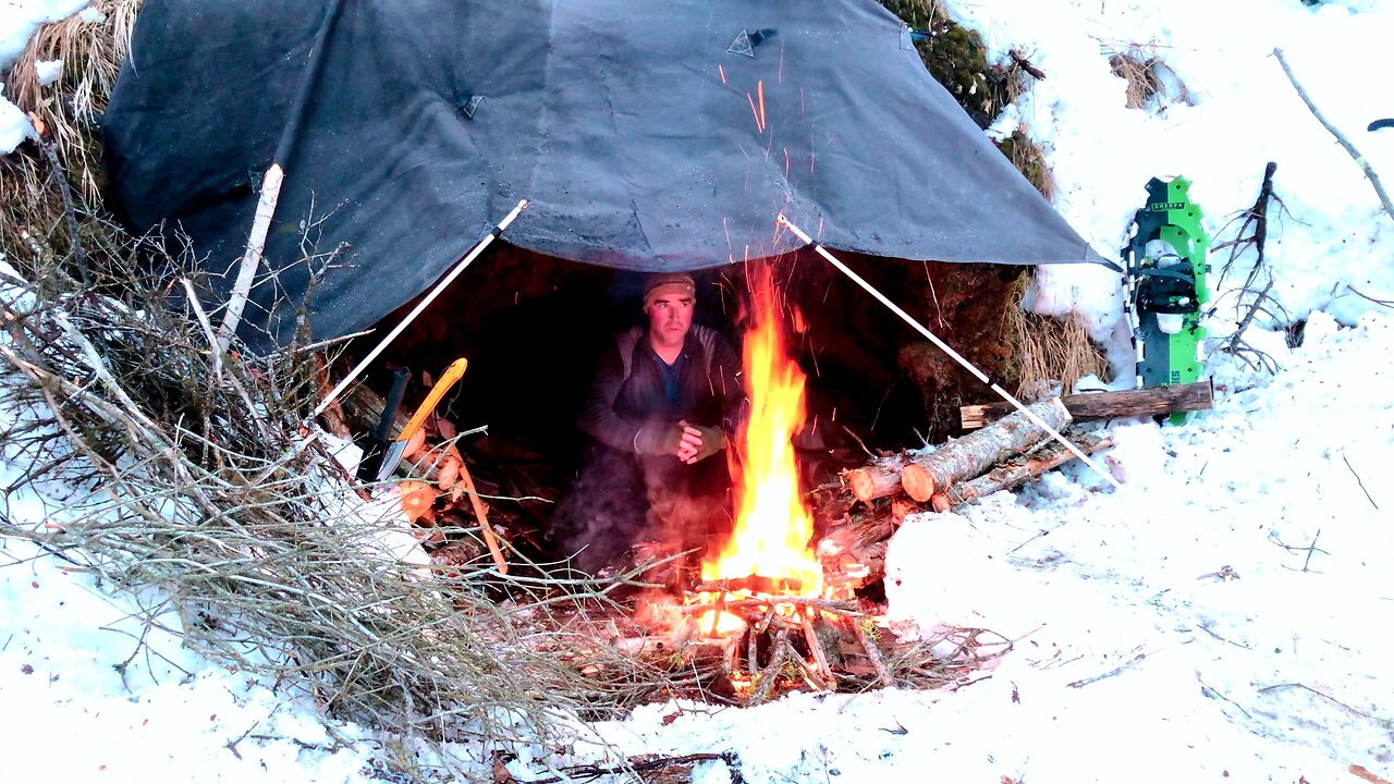 Intense Winter Survival Under a Riverbank