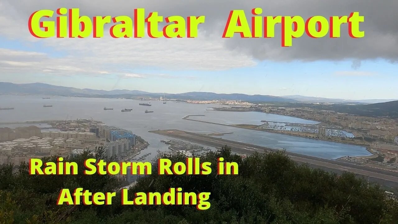 Storm in the Distance; Landing at Gibraltar Airport