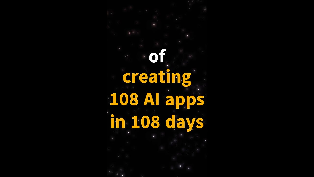 Day1 of creating 108 AI apps in 108 days