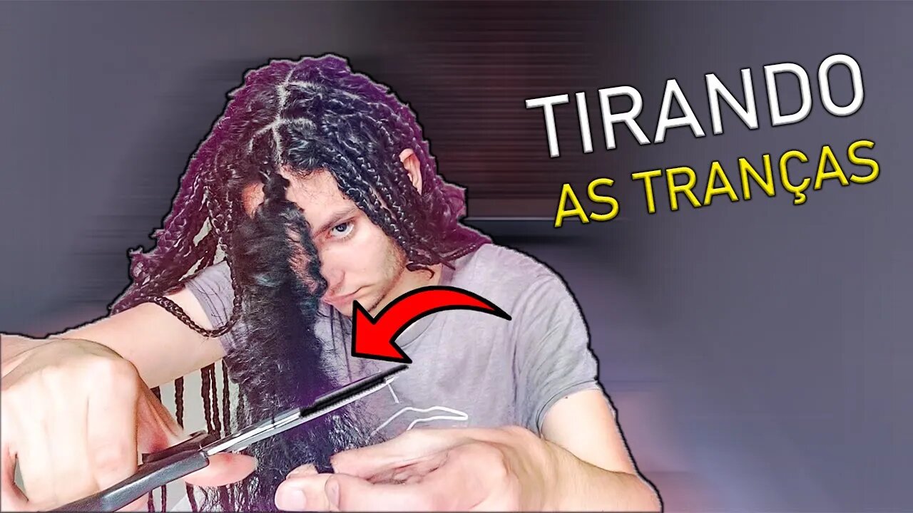 TIRANDO AS TRANÇAS BOX BRAIDS DO CABELO *como ficou?*😱