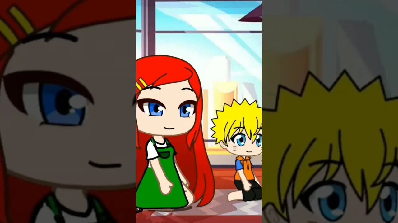 Mini Filme Gacha Life como é que fala liquidificador ❤kushina e naruto🧡 🖤mikoto e sasuke💙 #shorts