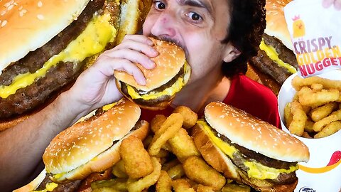 BURGER KING STEAKHOUSE KING 👑 ONION RINGS JALAPENO CHEESE BITES * ASMR NO TALKING * NOMNOMSAMMIEBOY