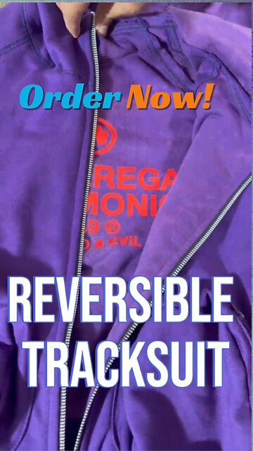 🎥 🟣 Reversible Tracksuit – Two Styles in One with matching Trousers! 🎥