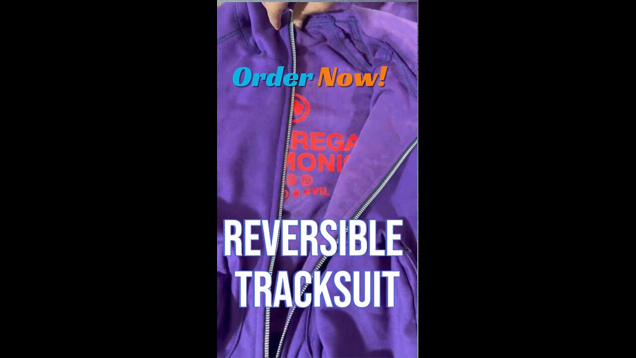 🎥 🟣 Reversible Tracksuit – Two Styles in One with matching Trousers! 🎥