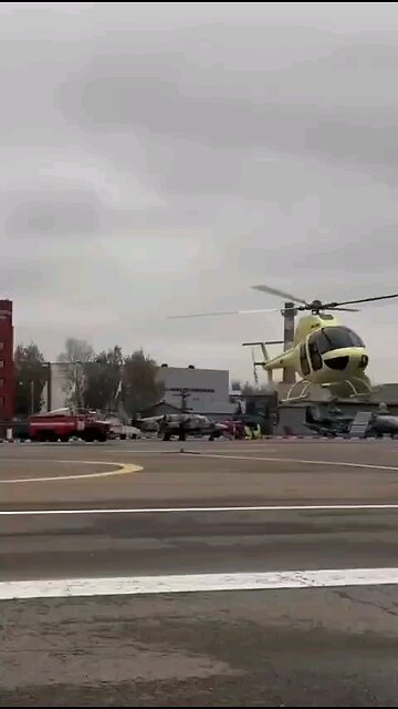 The first hovering flight of the first prototype of the Mil Mi-34M1 light helicopter
