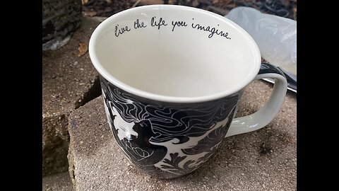 Review Karma Gifts Black and White BOHO Mug, 16 oz, MERMAID