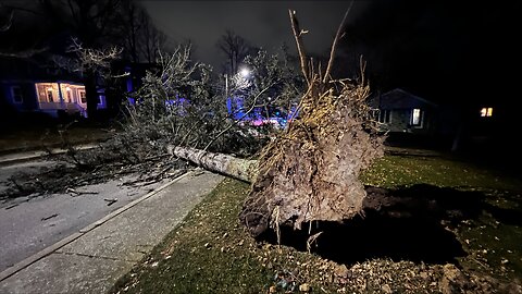 Power outages, damage reported as strong winds sweep through