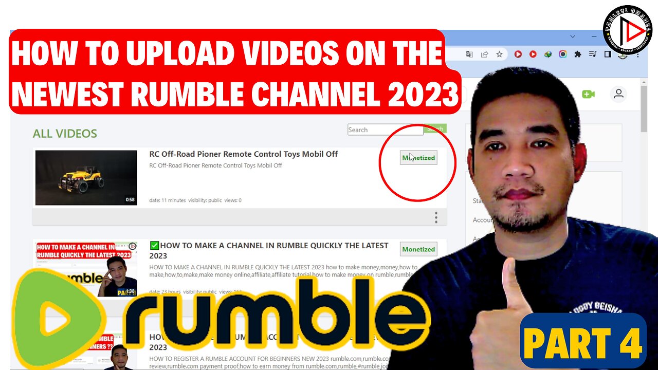 ✅How to upload videos on the newest Rumble channel 2023