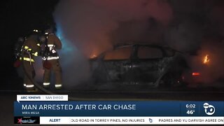 Driver arrested, woman and child in car unhurt after chase