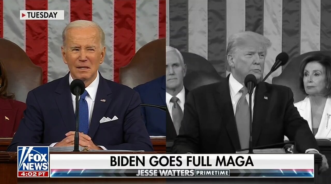 Jesse Watters Exposes Biden Plagiarizing The State of the Union Address