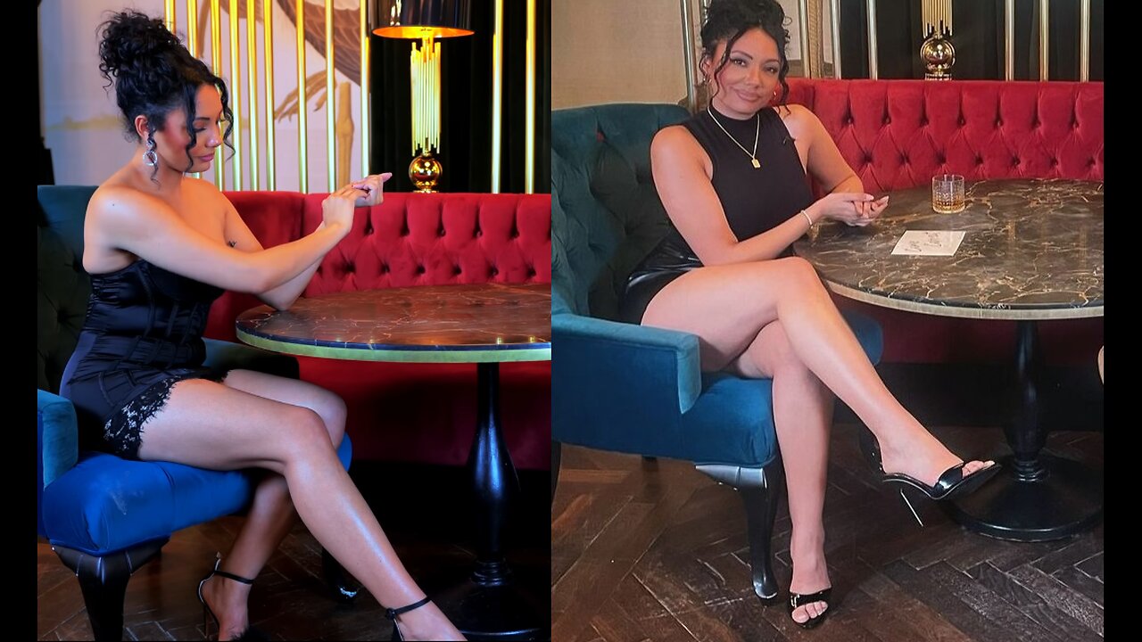 Chian Reynolds Legs In Mini Skirt And Heels