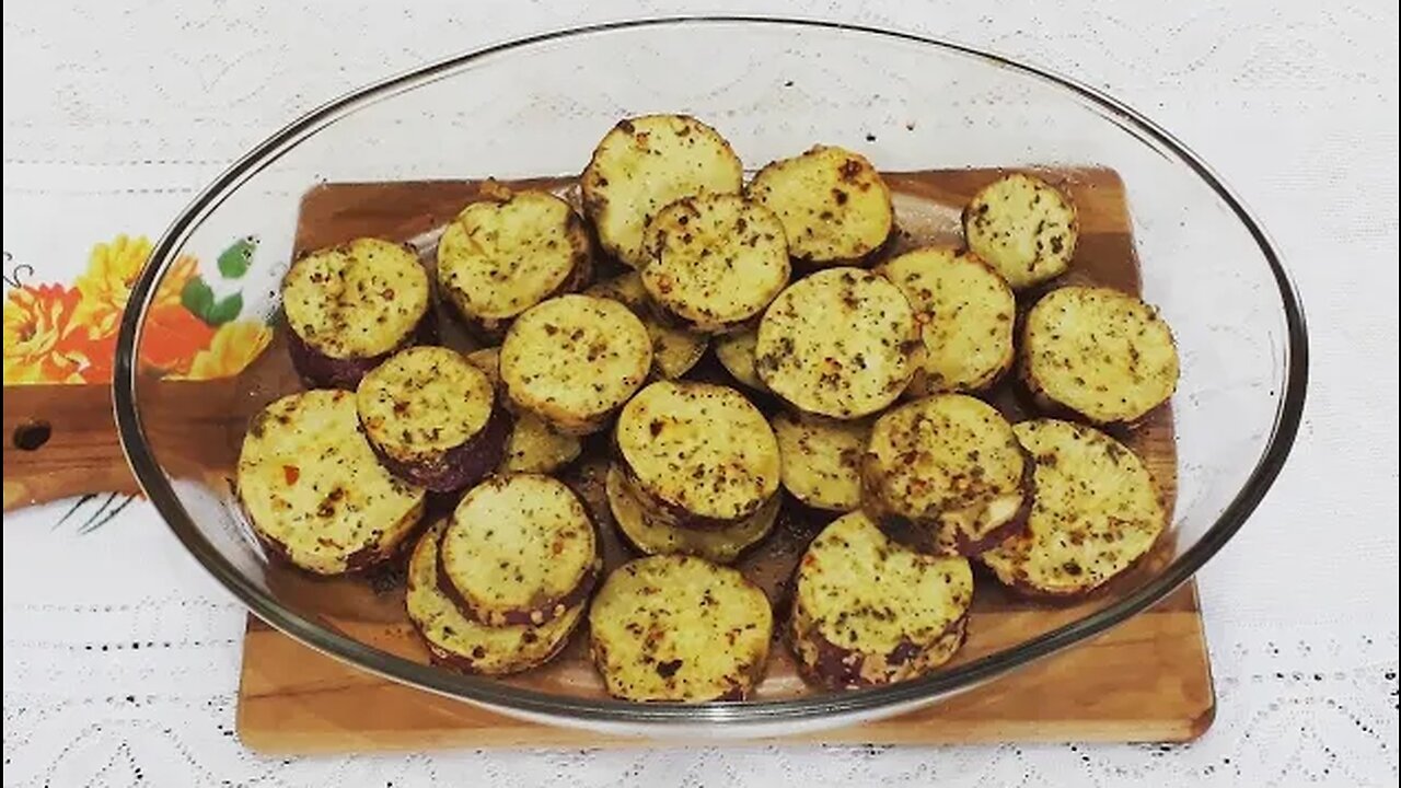 BATATA DOCE ASSADA NO FORNO