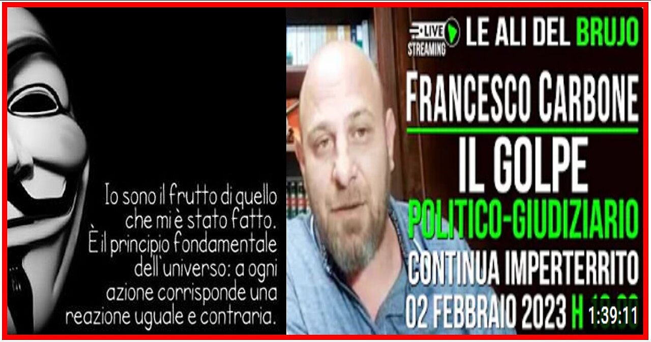 IL GOLPE POLITICO-GIUDIZIARIO CONTINUA IMPERTERRITO ⚖️Francesco Carbone🤝 🤝 🤝👏 👏 👏