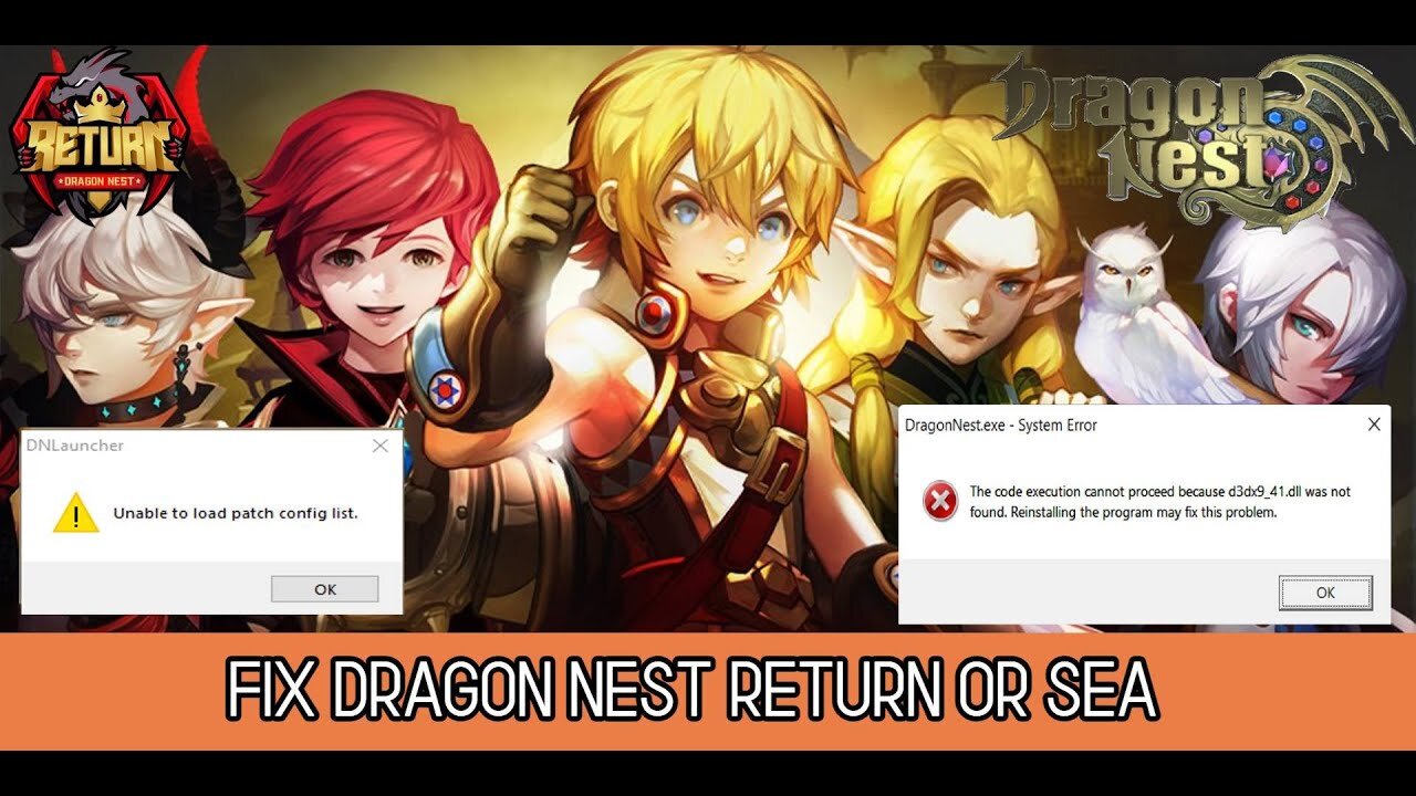 Solution can't not open dragon nest return (DNLauncher ERROR)