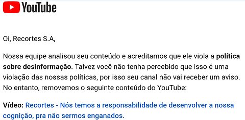 Recortes - Nós temos a responsabilidade de desenvolver a nossa cognição, pra não sermos enganados.